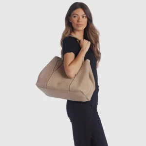 Handbags^Aquatalia Parma Carryall Light taupe